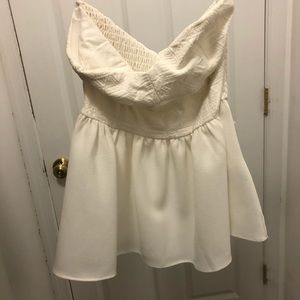 Strapless white shirt